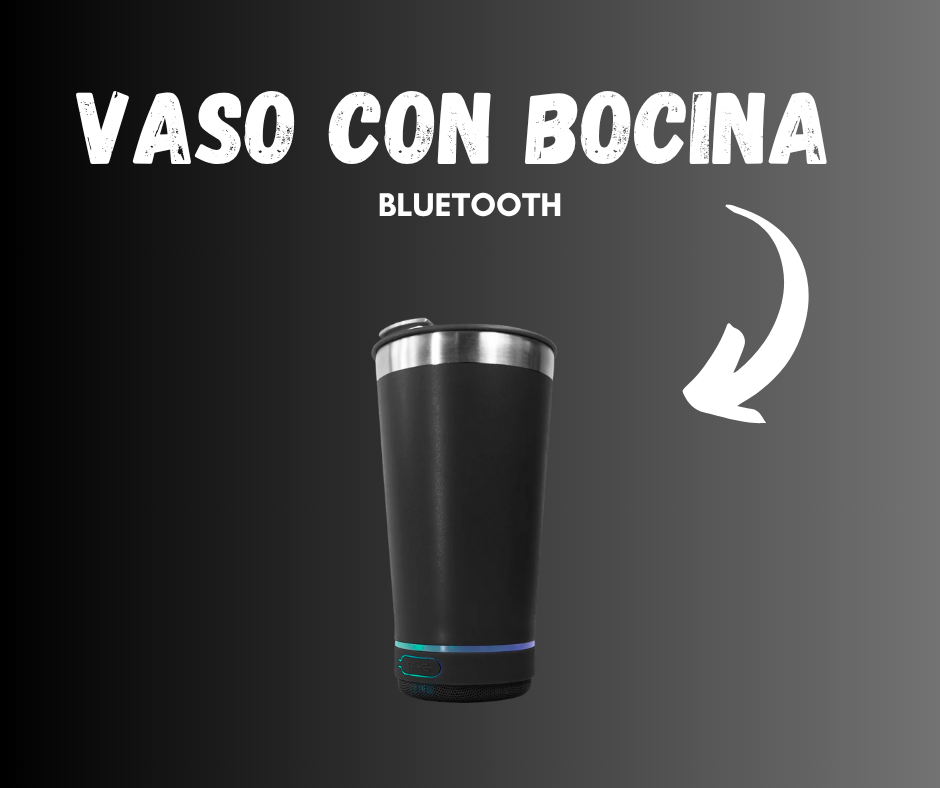 Vaso con bocina bluetooth